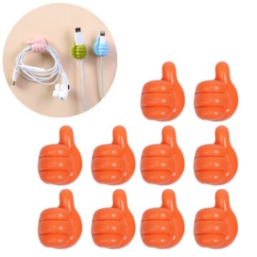 10 PCS Orange Handy Holder Cable Organizer Clip - Household Convenience - 1