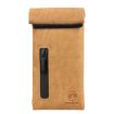 FIREDOG CL-104 Brown Zipper Smoke Anti-Clad Mini Tobacco Bag - 1