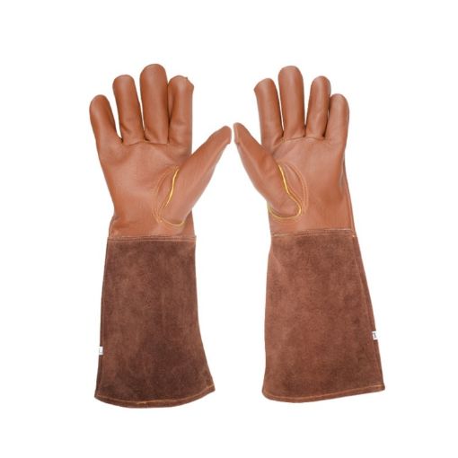 JJ-GD102 Floral Garden Cut-Resistant Leather Gloves, Size S, 1 Pair - 1