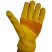 JJ-1004 Outdoor Garden Welding Leather Safety Gloves, Size L, Yellow - 2