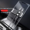 S15 Magnetic Aluminum Car Phone Holder - Black Data Cable Storage - 3