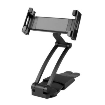 Black PB-45B Car Rear Aluminum Alloy Telescopic Phone Holder Box - 1