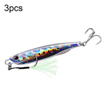 PROBEROS LF103 Metal Sea Fishing Bait 3PCS, 10g with Hook - 1