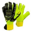 Ailsports ST5511 Goalkeeper Gloves, Size 5, Thick Latex, Fluorescent Green - 1