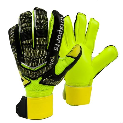 Ailsports ST5511 Goalkeeper Gloves, Size 10, Fluorescent Green Latex - 1