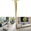 Cone Round Tube Furniture Support Legs - Straight Cone 15cm (Titanium) - 1