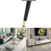 Cone Round Tube Furniture Support Legs - Oblique Cone 20cm (Black Gold) - 1