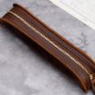 Vintage Handmade Genuine Leather Zipper Pencil Case - Ink Green W-T18 - 5