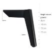 Metal Furniture Support Legs LH-FJ0039, 12cm Height, Gun Black Finish - 4