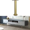 Adjustable Stainless Steel Furniture Legs, 18cm Brushed Gold Round Tube - 1