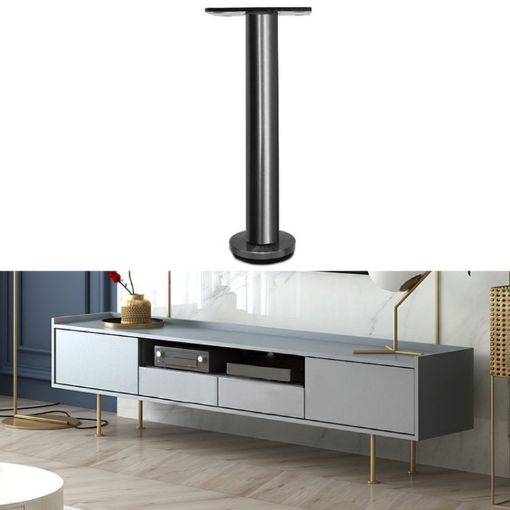 Adjustable Stainless Steel Furniture Legs 23cm - Black Titanium - 1