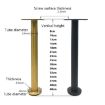 Adjustable Stainless Steel Furniture Legs 32cm - Black Titanium LH-TJ003 - 4