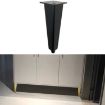 Adjustable Black Aluminium Furniture Stand Legs - 23cm Height - 1