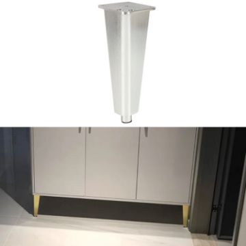 Adjustable Silver Aluminium Furniture Stand Legs, 33cm Height - 1