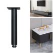Adjustable Metal Furniture Support Legs, 10.5cm Height, Matte Black - 1
