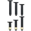 Adjustable Metal Furniture Support Legs, 13cm Height, Matte Black - 2