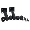 Adjustable 15cm Matte Black Metal Furniture Support Legs - 5
