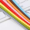 Silicone Data Cable Storage Straps - 20 PCS Yellow Cable Organizer - 4