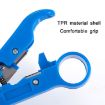 Electrician Multifunctional Coaxial Cable Stripper - Blue PE Bag - 6