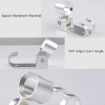 5 PCS Space Aluminum Shower Base with Hook - Durable & Stylish - 3