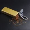 Silver Engraved Flower Portable Cigarette Case with Lid Sealed Ashtray - 7