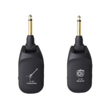 C01 Black Electric Guitar Wireless Audio Transmitter Receiver - 1