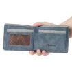 Baellerry BLR1152 Men's Vintage Frosted Two Fold Wallet - Gray Horizontal - 3