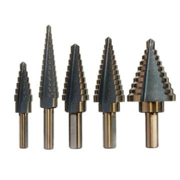 Pagoda Drill Bit High Speed Steel Triangle Handle 5-in-1 Set - 1