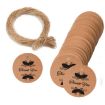 Kraft Paper Gift Tags 100pcs with 20m Hemp Rope (L-03) - 1