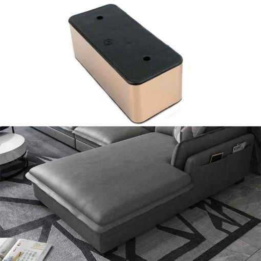 5cm Thick Stainless Steel Sofa Booster Pad, Rectangular Rose Gold - 1
