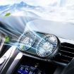 Car Double Head LED Electric Fan - USB Mini Fan for Air Outlet (Black) - 7