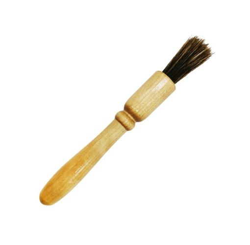 Wooden Handle Coffee Grinder & BBQ Pig Bristle Cleaning Brush (Floral) - 1