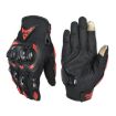 MOTOCENTRIC 13-MC-010 Touch Screen Motorcycle Gloves, M, Red, Breathable - 1