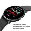Smart Heart Rate Blood Pressure Oxygen Monitor Bluetooth Watch Blue - 4