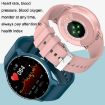 Smart Heart Rate Blood Pressure Oxygen Monitor Bluetooth Watch Blue - 6
