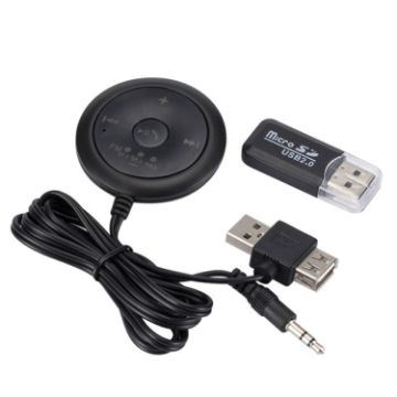 Bluetooth FM Car Receiver - Hands-Free AUX Console MP3 Player - 1
