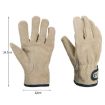 Heat Resistant Cowhide Gloves - CLS Outdoor Barbecue Protective (Khaki) - 3