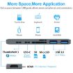 7-in-1 100W USB 3.1 Hub with 4K HDMI, Card Reader, 20V PD Converter (Gray) - 4