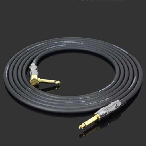 KGR 6m Guitar Cable Keyboard Drum Audio Cable Elbow Straight Jack - 1