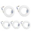 5 PCS Type-C to 3.5mm Male Elbow Audio Adapter Cable 1m White - 1
