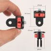 1/4 Inch Screw Converter Tripod Adapter for Sport Camera - Black/Red - 3