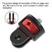 Red 1/4 Inch Screw Converter Tripod Adapter for Sport Camera - 5