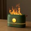 JF801 Desktop Flame Aroma Diffuser Humidifier - Monochrome Light-Green - 1