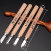 MYTEC 12 PCS Woodworking Rubber Stamp Carving Tool Knife Set - 4