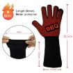 Silicone BBQ Gloves - High Temp Resistant, Anti-Scalding (Fish Bone Blue) - 3