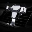 Universal Metal Gravity Car Phone Holder - Silver | Secure & Stylish Mount - 1