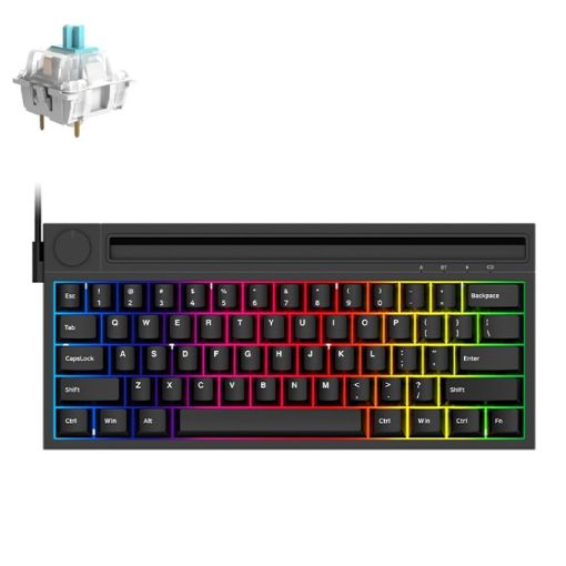 Ajazz K620T 62-Key Bluetooth Wireless Mechanical Keyboard, Blue Shaft - 1