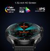 HD2 1.32" Heart Rate Smart Watch - Black Leather Strap - 3