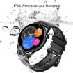HD1 Smart Watch - 1.3" AMOLED, NFC, Silver Steel + Silicone Strap - 7