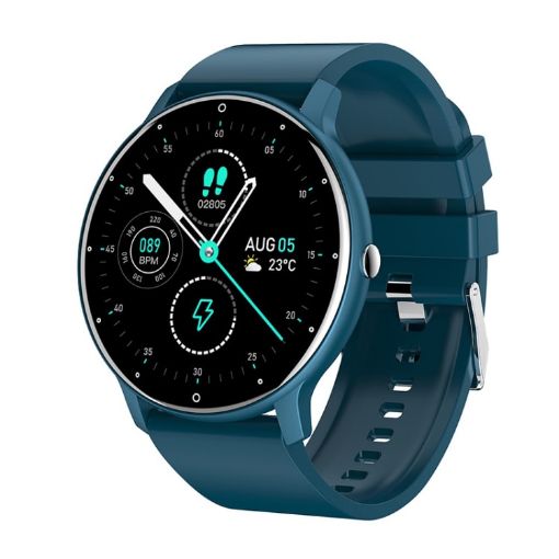ZL02 Blue Smart Watch with Heart Rate Monitor & Pedometer - 1